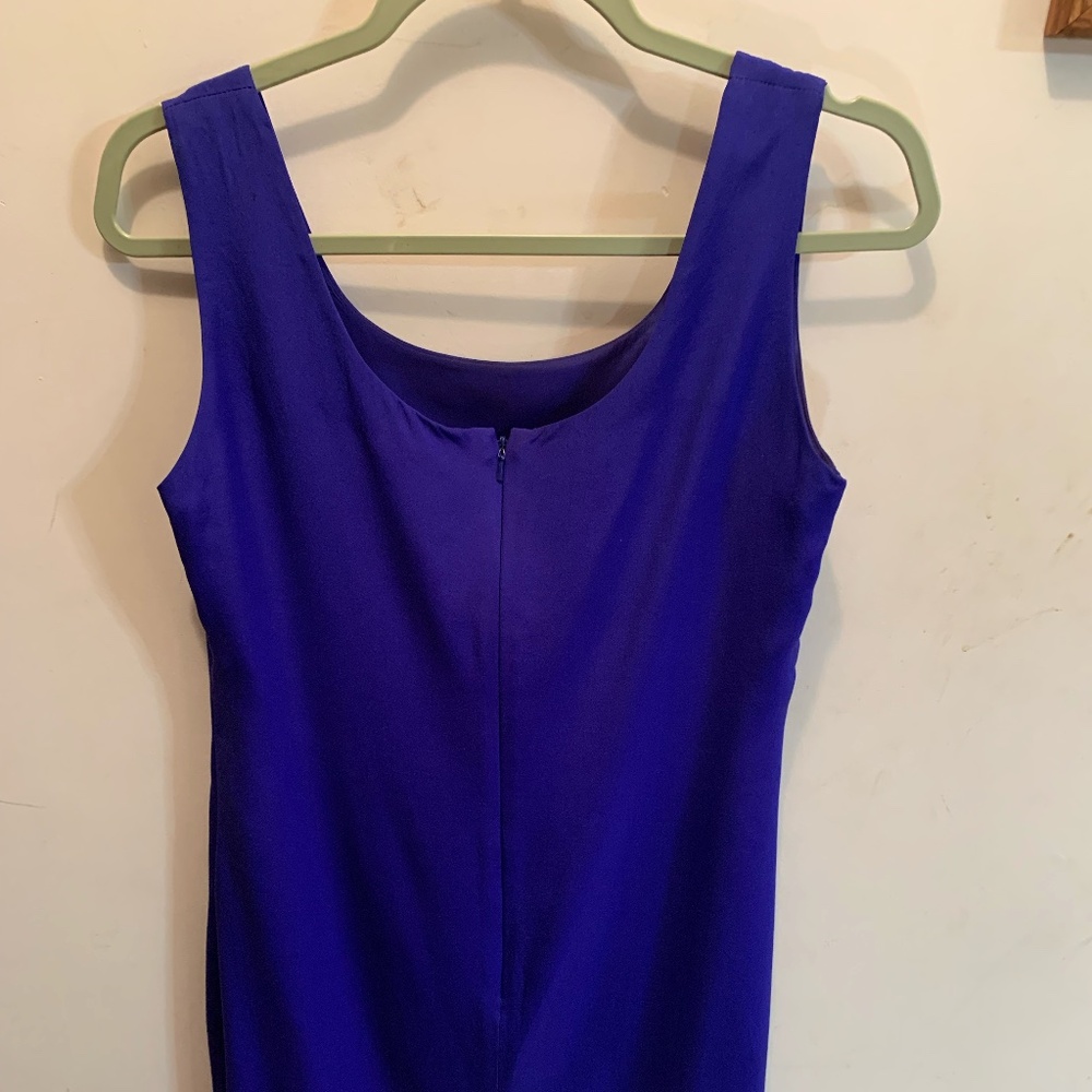 Liz Claiborne Blue Silk Sheath Dress
